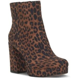 JESSICA SIMPSON Women's Brown Padded Rexura Round Toe Block Heel Booties Boots